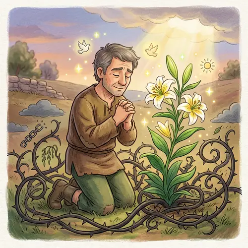 Hope Amidst Suffering: A Striking Prayer Cartoon