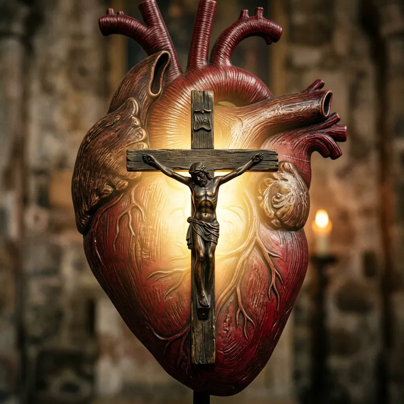 Crucified Christ in Heart Center