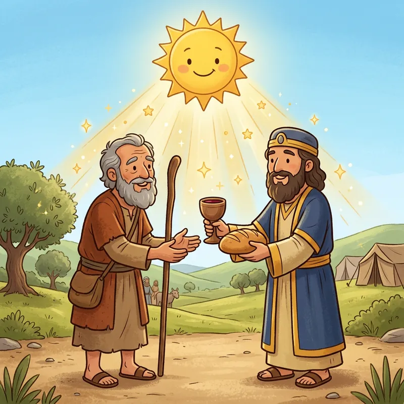 Melchizedek Offering Bread and Wine to Abraham Melchizedek Offering Bread and Wine to Abraham