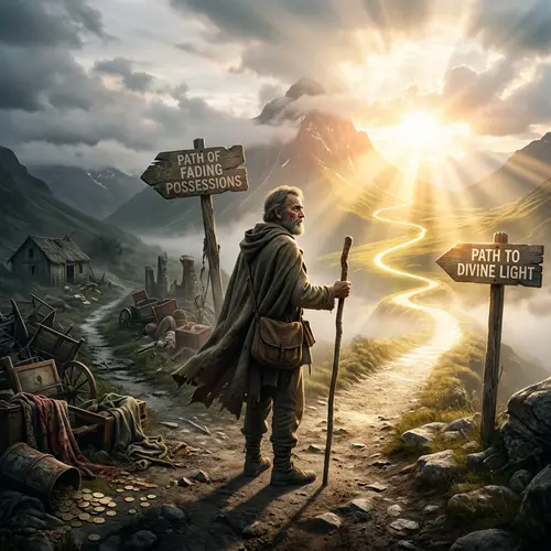 A Man at a Crossroads: Choices of Light and Loss