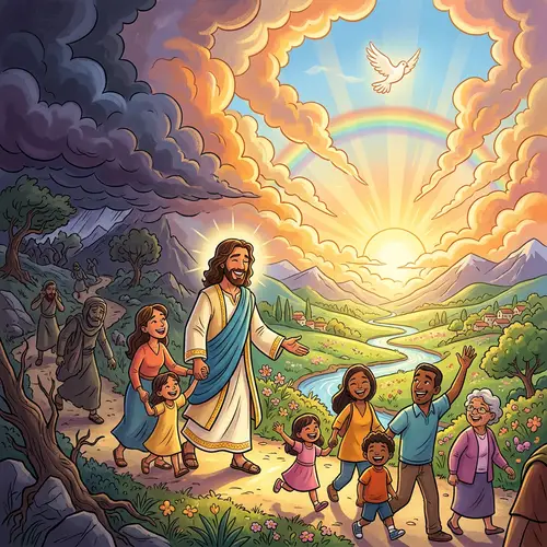 Jesus: From Darkness to Light Illustration
