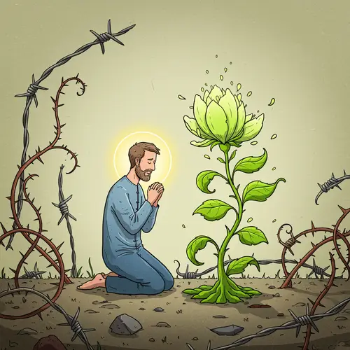 Hope Amidst Suffering: A Striking Prayer Cartoon