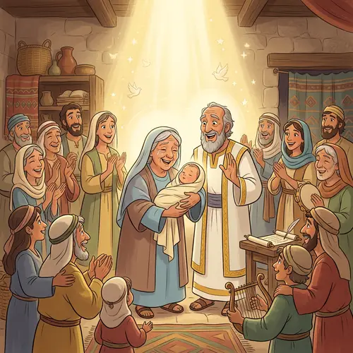 John the Baptist's Joyful Celebration Cartoon