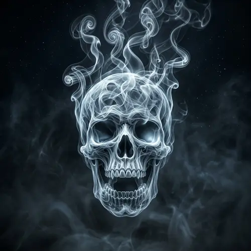 Ethereal Smoky Skull Art: Wishful Thinking in Smoke Form