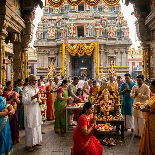Vibrant Hindu Temple: Essence of Devotion and Spirituality