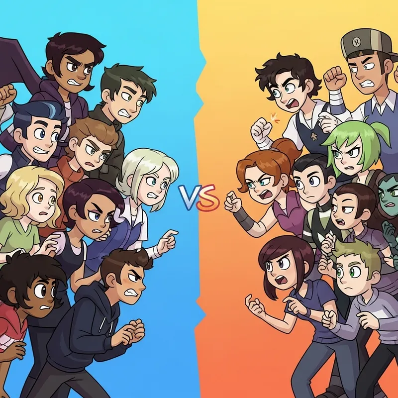 Cartoon Showdown: Emz and Friends vs. The Brawlers