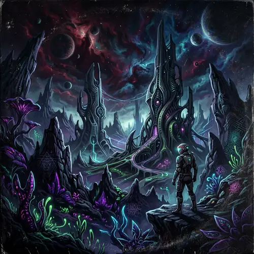 Aliens Sci-Fi Landscape for Dark Psytrance Album