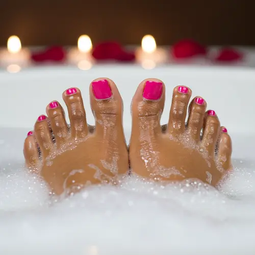 Indulge in a Luxurious Bubble Bath for Your Feet