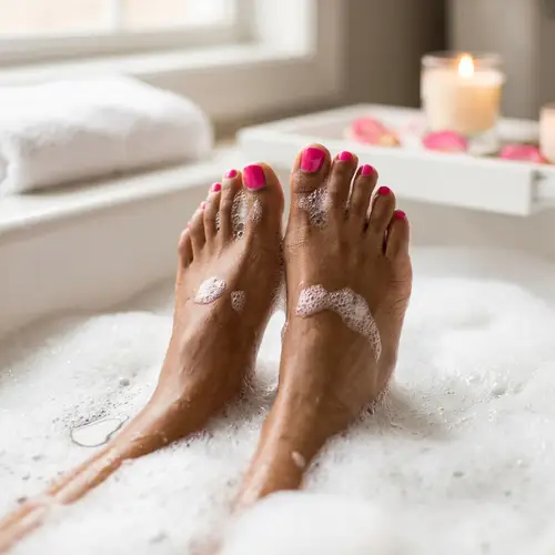 Indulge in a Luxurious Bubble Bath for Your Feet