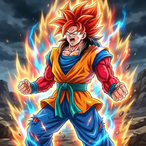 Goku SSG 4 Transformation - Powerful New Level of Energy
