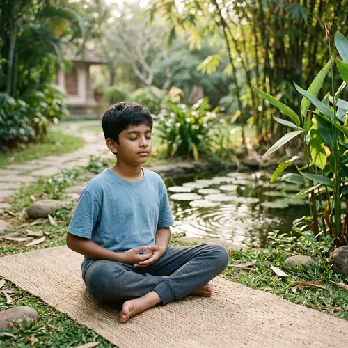 Meditation for Navel Energy: South Asian Boy's Focus