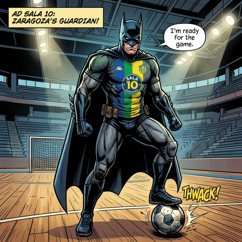 Batman-Style Superhero with AD Sala 10 Shirt