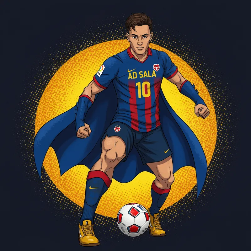 Batman-Style Superhero with AD Sala 10 Shirt