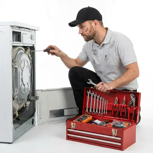 Professional Repairman Fixing Appliances | Tools and Dedication