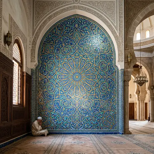 Intricately Designed Mosque Mosaic Art | Geometric Patterns