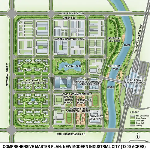 Comprehensive Plan for a 1200-Acre Modern Industrial City