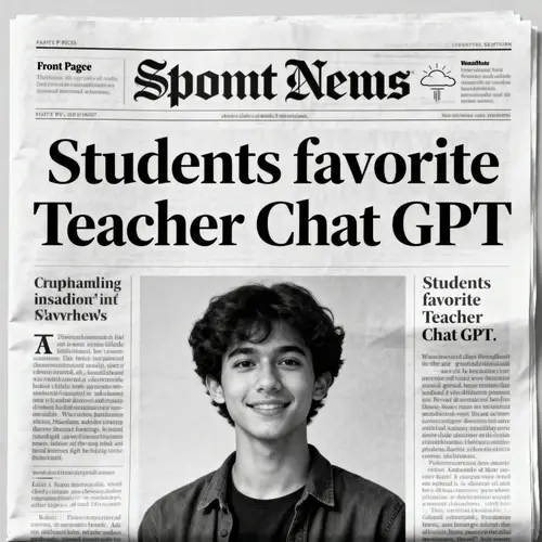 Students' Favorite Teacher Chat GPT - Newspaper Design