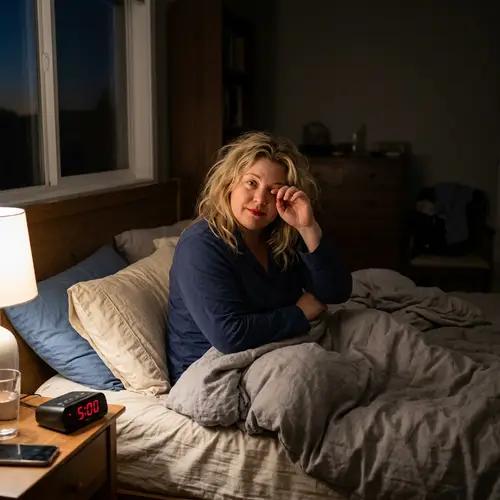 Blond Woman with Green Eyes Getting Up at 5:00 AM