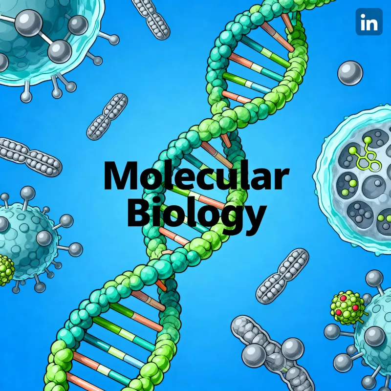 Colorful Molecular Biology LinkedIn Banner Design