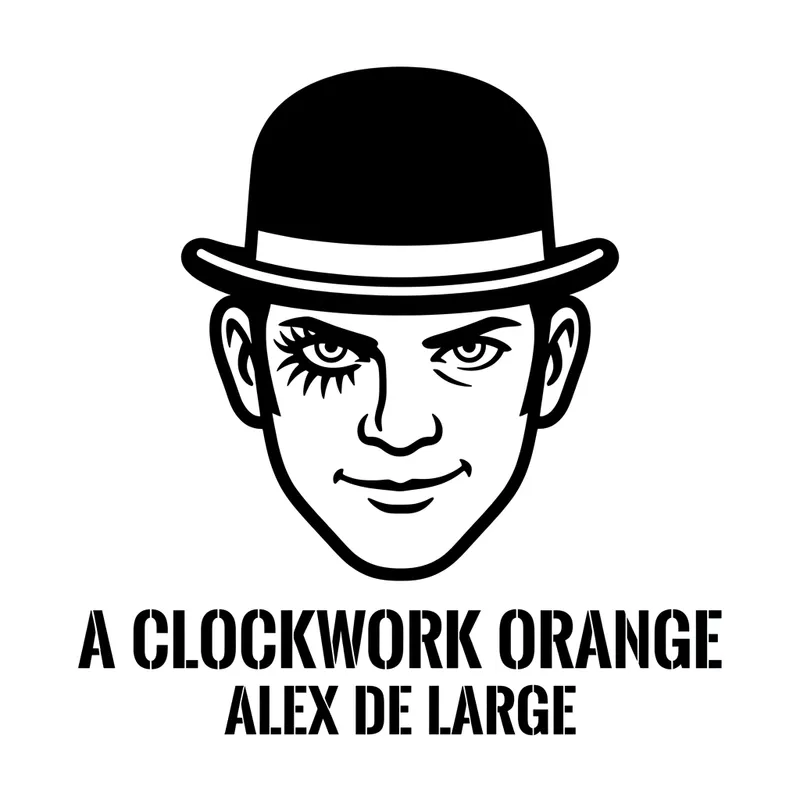 Minimalist Icon: A Clockwork Orange Film - Bizarre and Stylish