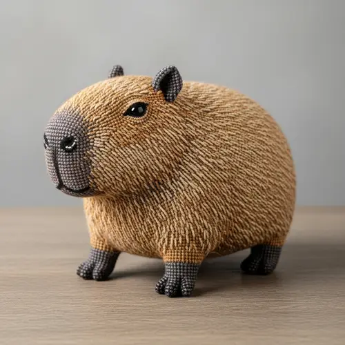 Capybara Tapestry Hat - Unique Design