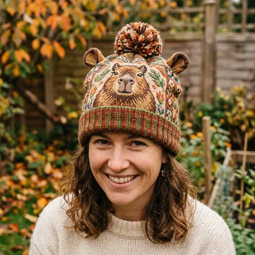 Capybara Tapestry Hat - Unique Design
