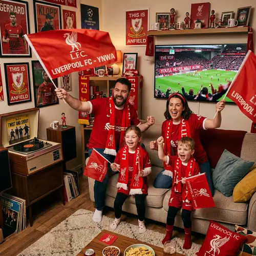 Liverpool FC Family Cheer at Home with Rock and Roll Atmosphere
