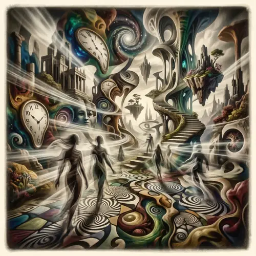 Surreal Journey into the Subconscious - Dali-Inspired Dreamlike Art