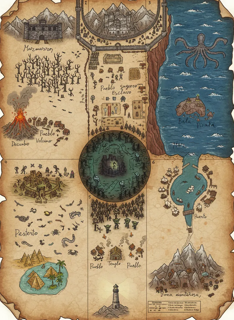 Explore the Fantasy Map of Kingdoms and Creatures Explore the Fantasy Map of Kingdoms and Creatures