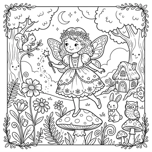 Fairy Coloring Pages for Girls - Classic & Magical