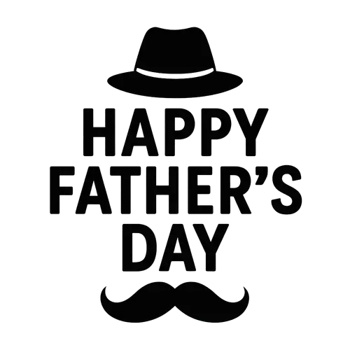 Minimalist Father's Day Design in Black and White