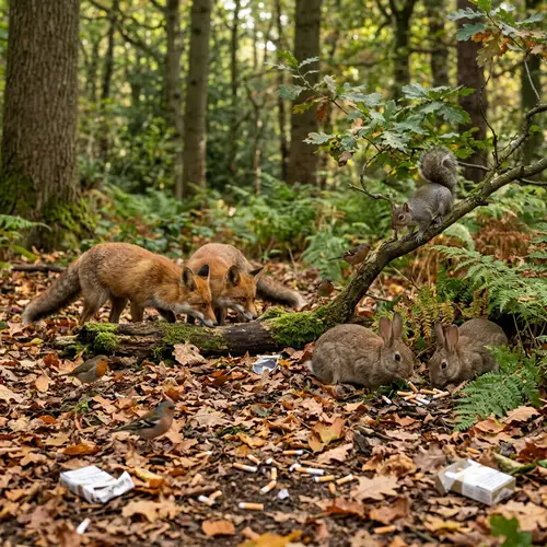 Cute Wildlife Wildlife Cigarette Litter Scene