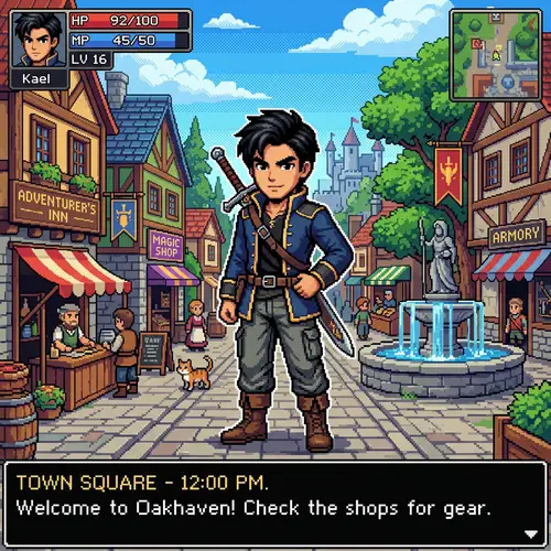 Classic PlayStation 2 Era Pixel Art Game Scene