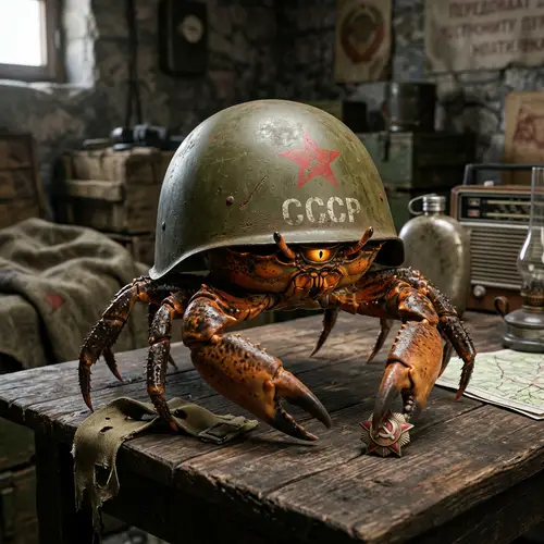Crab-like Soviet Military Helmet from the 50s