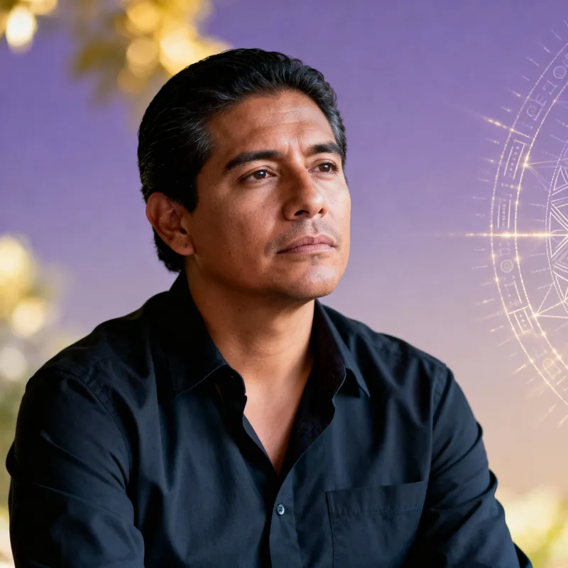 Realistic Portrait of a Hispanic Man in Deep Thought