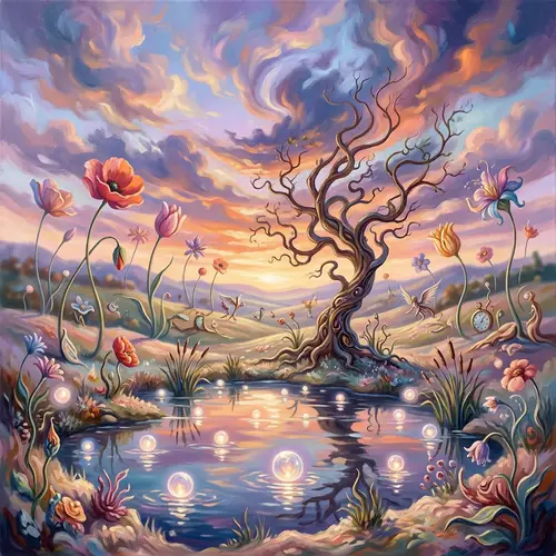 Surreal Landscape Inspired by Salvador Dalí