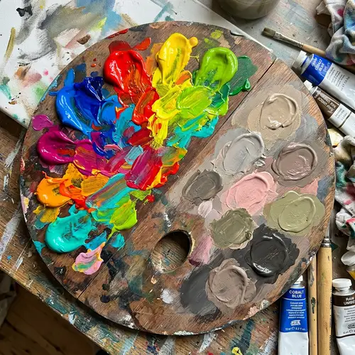 Vibrant vs Muted Colors: Artist's Palette Contrast