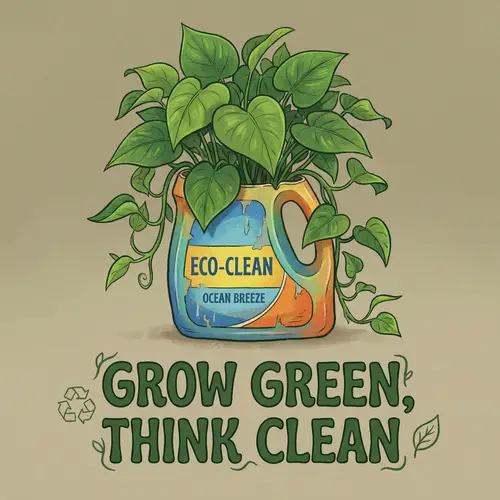 Grow Green, Think Clean - Sustainable Lifestyle Poster