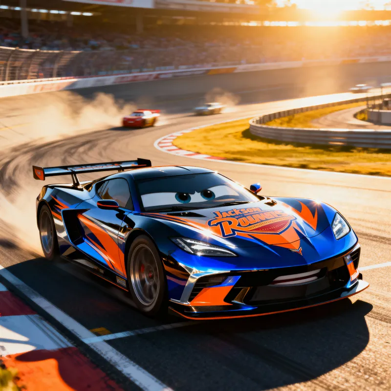 Dynamic Digital Race Car Illustration | McQueen & Storm Dynamic Digital Race Car Illustration | McQueen & Storm