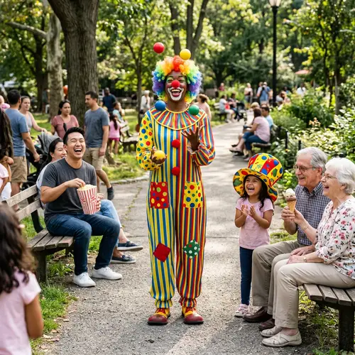 Diverse Entertainment in Outdoor Park | Joyful Juggling Act
