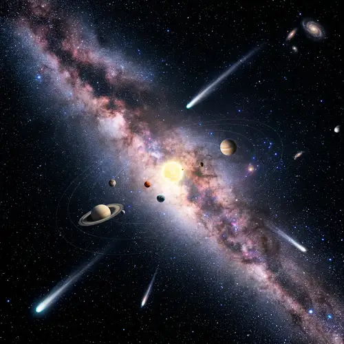 Infinite Beauty of Outer Space: Twinkling Stars, Milky Way, Planets, Comets, Galaxies