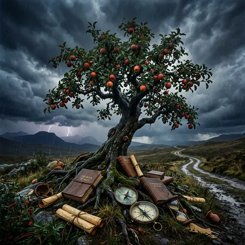 Symbolic Visual Journey: Nature and Wisdom Unveiled