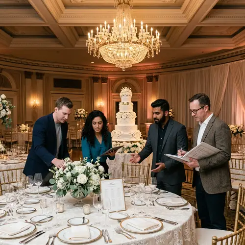 Elegant Wedding Planning Scenario with Floral Arrangements