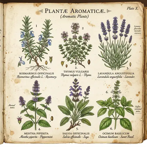 Aromatic Plants Botanical Drawings | Vintage Illustrations