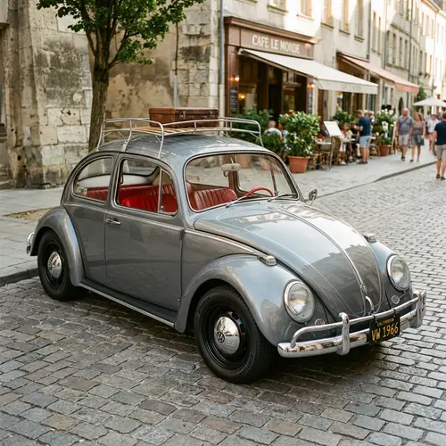 1966 Volkswagen Gray with Black Rims & Red Interior