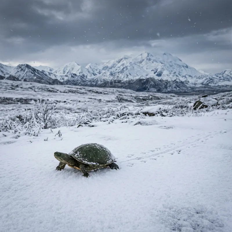 Alaska Turtle Survival in Frosty Terrain | Resilience in Extreme Conditions