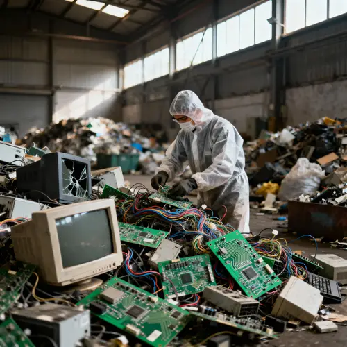 E-Waste Recycling Facility: A Hyper-Realistic View