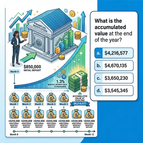Financial Scenario: Accumulated Value Calculation with Deposits and Interest