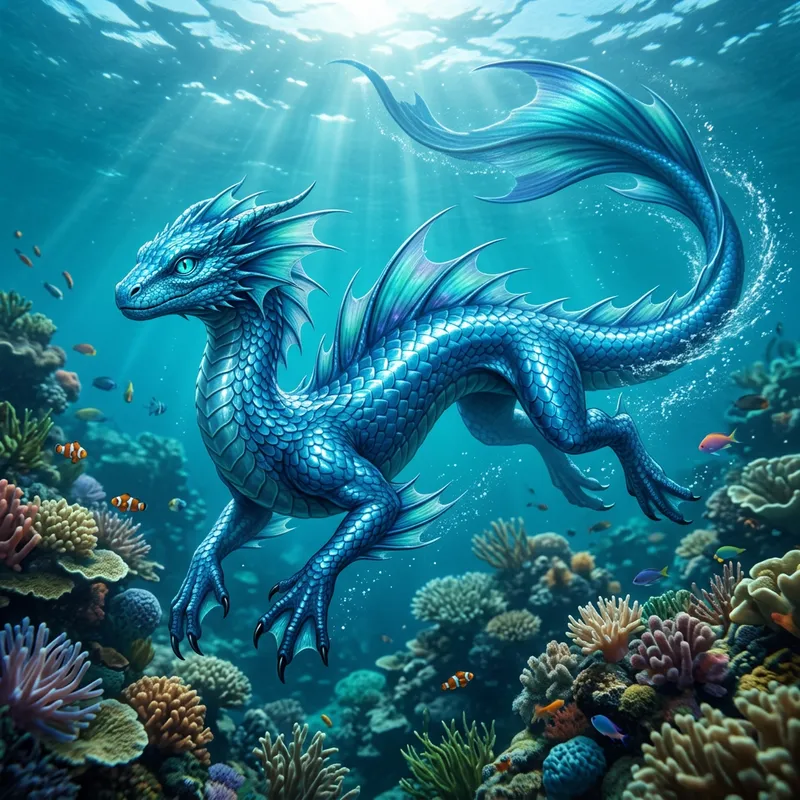 Cerulean Water-Type Pokemon | Hydrodynamic Creature