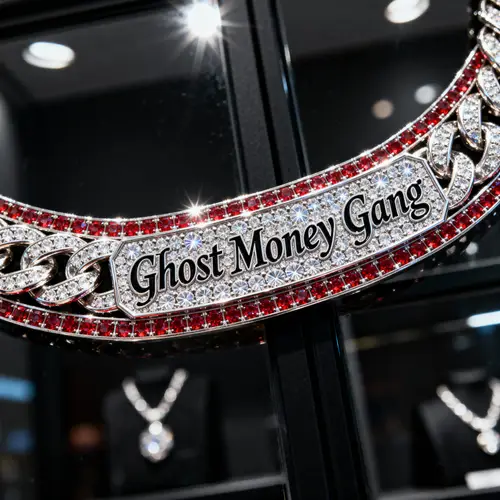Sparkling Cuban Link Chain - Ghost Money Gang